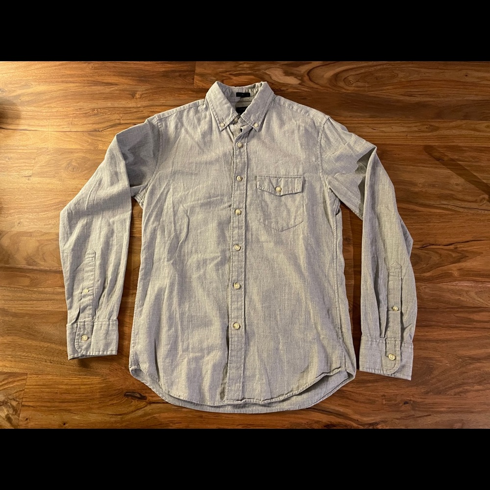J.Crew Slim Grey Button Down - small